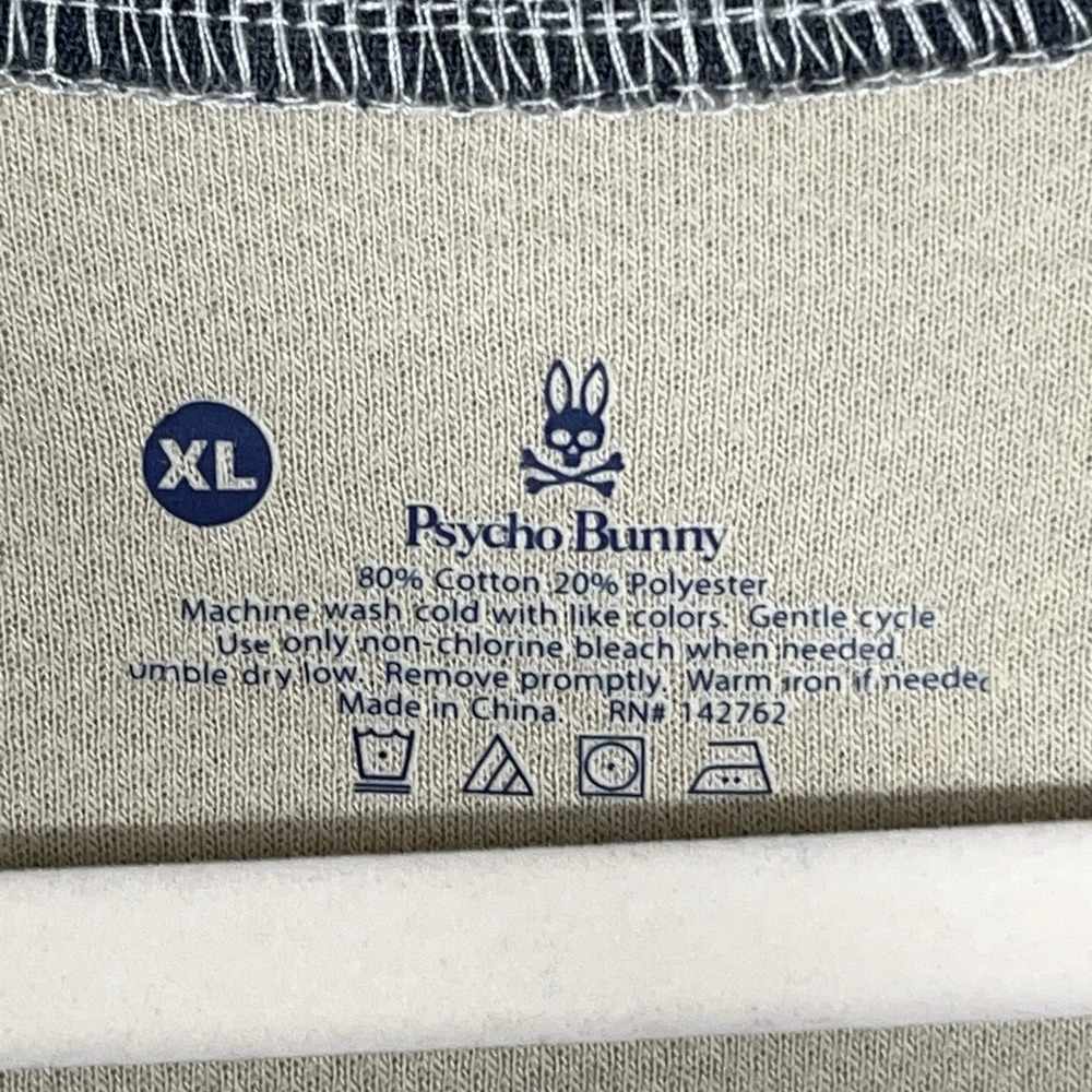 Psycho Bunny Shirt Mens XL Tan Waffle Knit Henley Long Sleeve Thermal Gorpcore - Picture 3 of 8